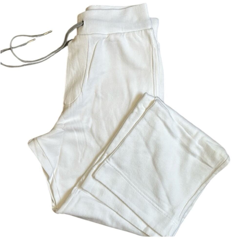 NWOT Vibrant white Women's Straight Leg Sweatpants gray drawstring, Large - Picture 2 of 6